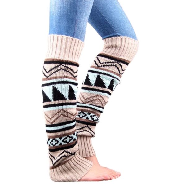 Winter Camouflage Bohemian Verdickung Wolle Flor Socken Dame Kniehohe Thermische Stiefel Abdeckung - Image 5