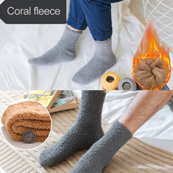 3 Paar warme, bequeme Wintersocken aus Kaschmir für Damen und Herren - Image 5