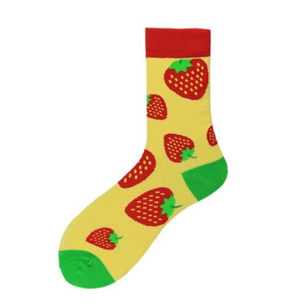 3 Paar modische Persönlichkeit Happy Tide Socken Bunte Röhrensocken mit Frucht- und Tiermuster - Image 4