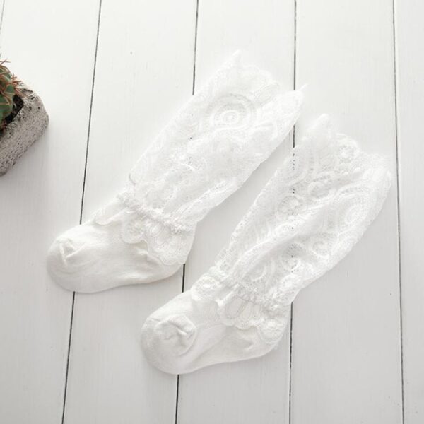 Zarte süße Baby-Spitzenflorsocken. Babysocken - Image 8